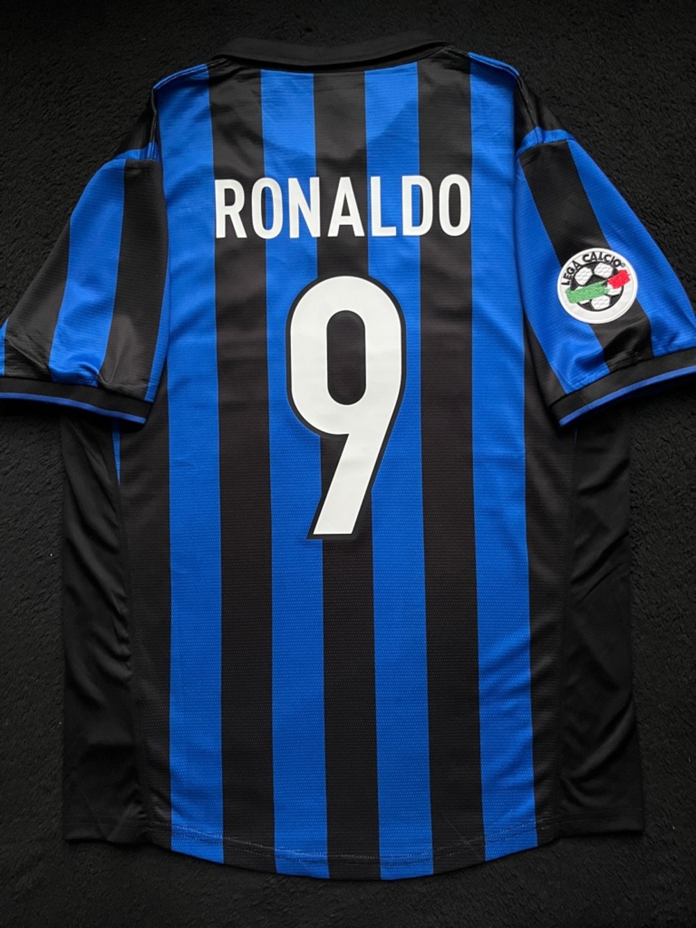 Ronaldo #9 Inter Milan Soccer Jersey 1998/1999 Home Blue Retro